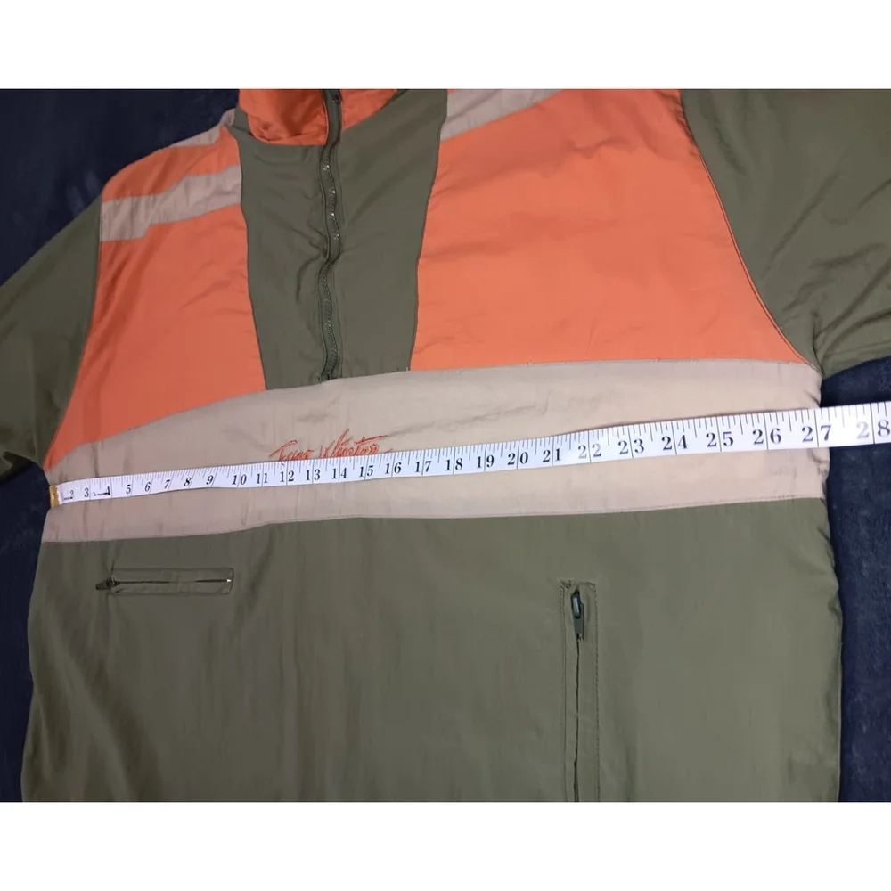 Vintage 90s Men's Small Ski Anorak Windbreaker Jacket Colorblock BIB Relax Fit